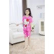 Height:100-140CM Summer Cotton Knitted Unisex Children Pajamas Sets Character Boys Sleepwear O-Neck Kid Pyjamas For Girls CC0097